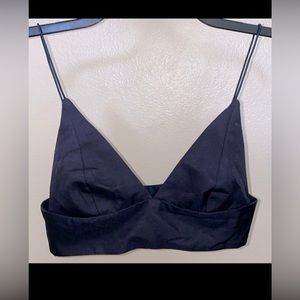 NWOT Tobi Black Crop Top Camisole V-Neck Bralette size S/P